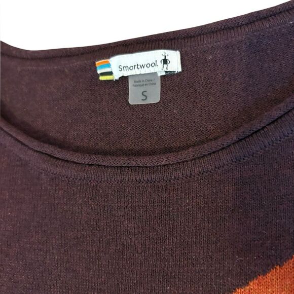 Smartwool Shadow Pine Colorblock Sweater Merino Wool Blend Womens Small - Picture 5 of 8